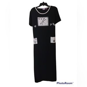 Premier International Black Maxi Summer Dress Size Medium